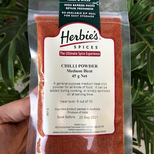 Herbies - Chilli Powder (Medium Heat) 45g - Rosalie Gourmet Market