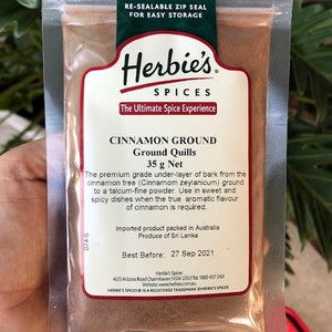 Herbies - Cinnamon Ground (Ground Quills) 35g - Rosalie Gourmet Market