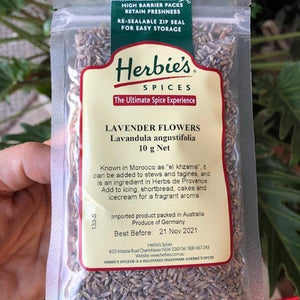 Herbies - Lavender Flowers (Lavandula angustifolia) 10g - Rosalie Gourmet Market