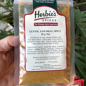 Herbies - Lentil & Dhal Spice 30g - Rosalie Gourmet Market