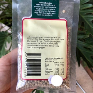 Herbies - Peppercorns White (Whole) 40g - Rosalie Gourmet Market