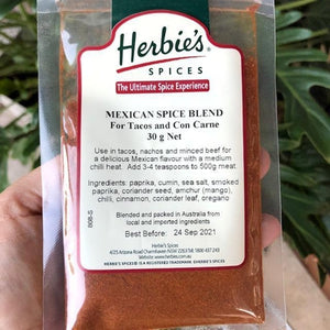 Herbies - Mexican Spice Blend (for Tacos & Con Carne) 30g - Rosalie Gourmet Market