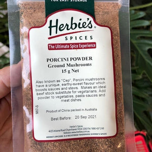Herbies - Porcini Powder (Ground Mushrooms) 15g - Rosalie Gourmet Market