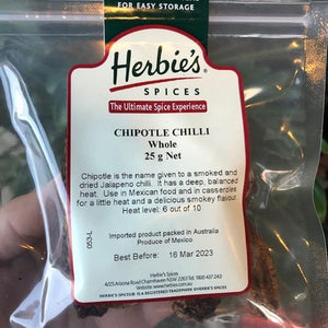 Herbies - Chilli Chipotle (Whole) 25g - Rosalie Gourmet Market