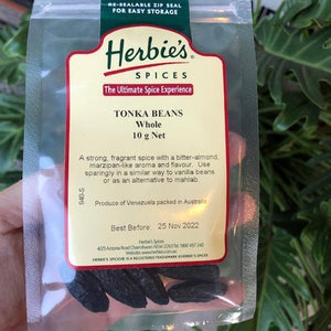 Herbies - Tonka Beans Whole 10g - Rosalie Gourmet Market