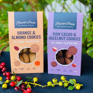 Friends of Frank - Raw Cacao & Hazelnut Cookies (Vegan & GF) 160g - Rosalie Gourmet Market