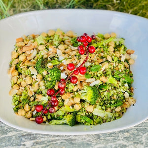 Christmas Roasted Broccoli, Chickpea & Quinoa Salad (V, GF, DF, Vegan) - Rosalie Gourmet Market